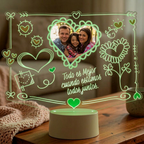 Lampara Led 3D Cute Corazon