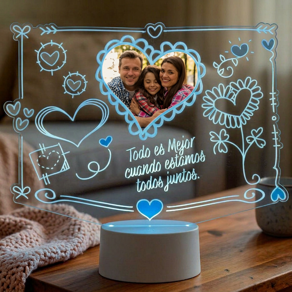 Lampara Led 3D Cute Corazon