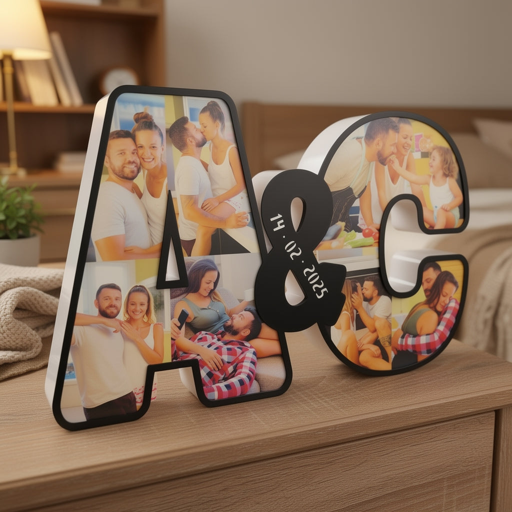 Lampara de Letras Led Iniciales Pareja