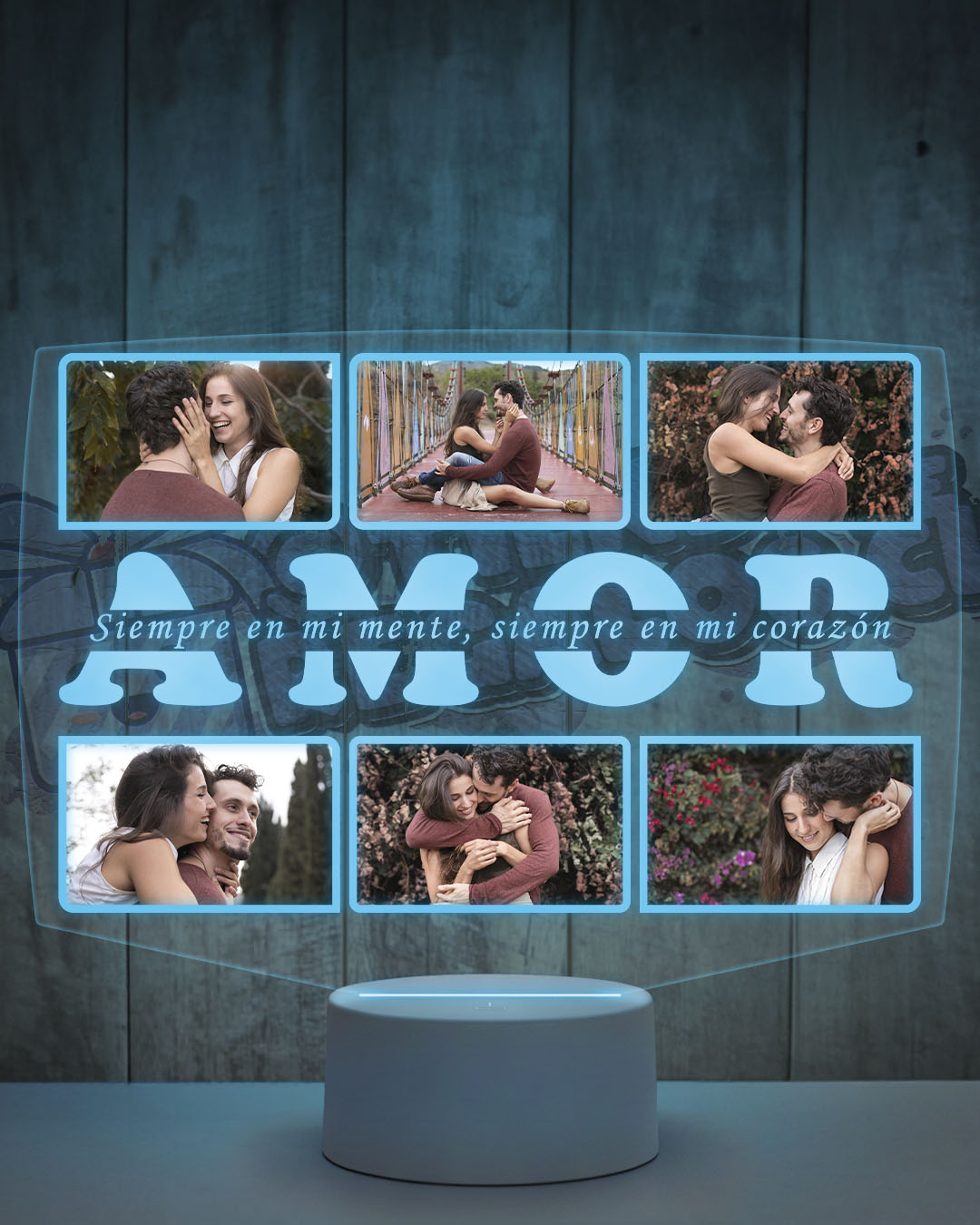 Lampara Led 3D Amor 6