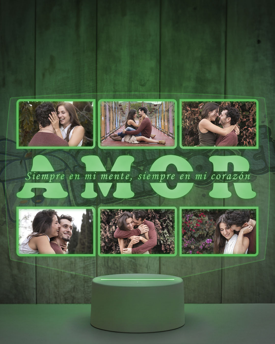 Lampara Led 3D Amor 6