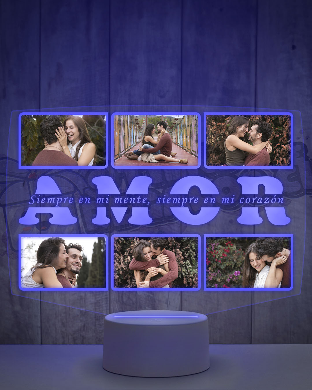 Lampara Led 3D Amor 6