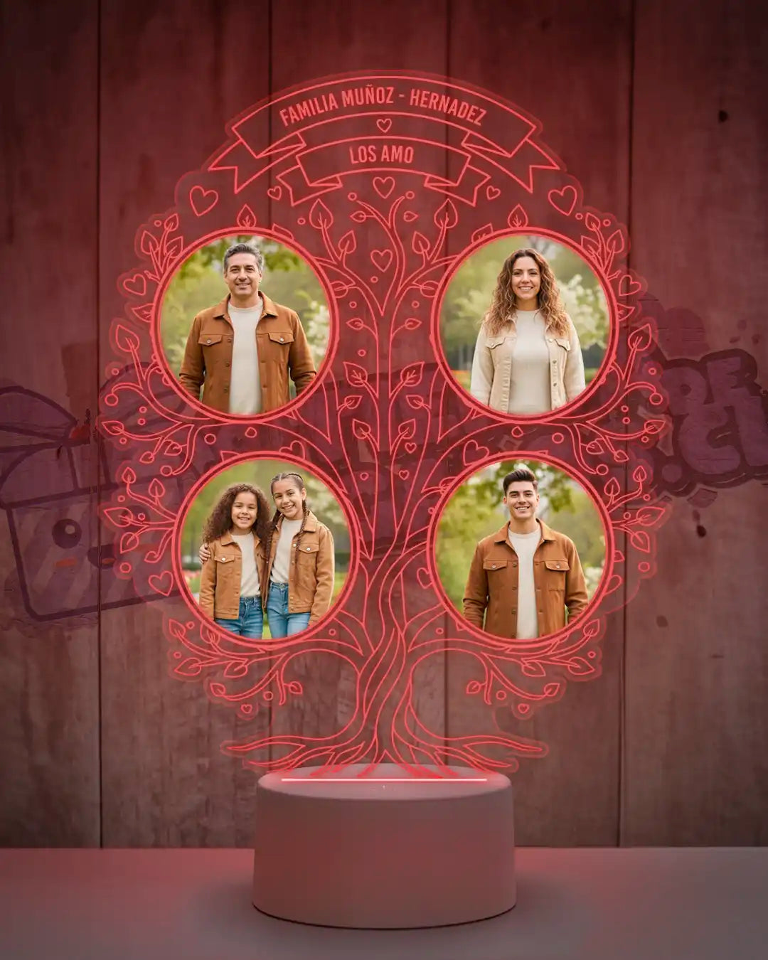 Lámpara Led 3D Árbol de la Familia