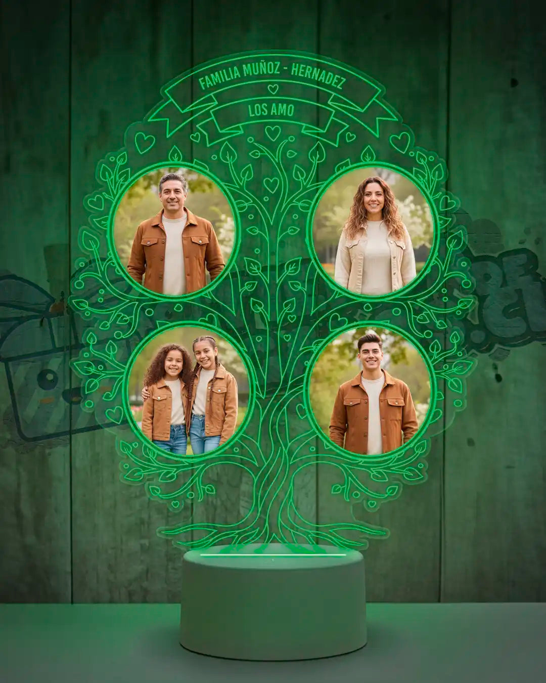 Lámpara Led 3D Árbol de la Familia