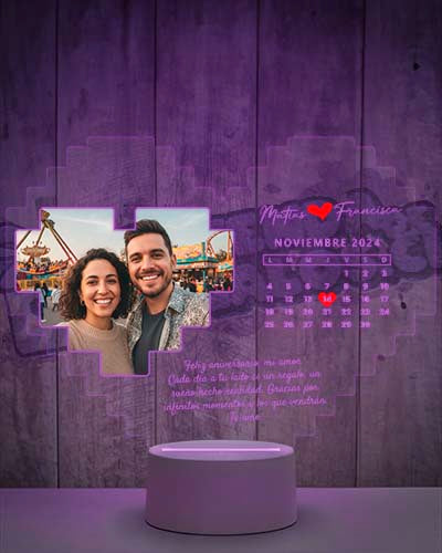 Lampara Led 3D Amor Calendario 2