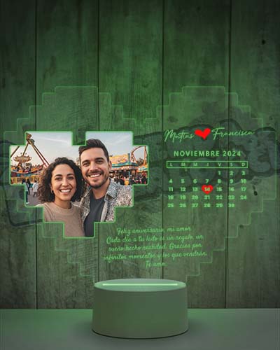 Lampara Led 3D Amor Calendario 2