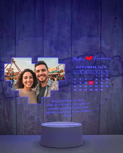 Lampara Led 3D Amor Calendario 2