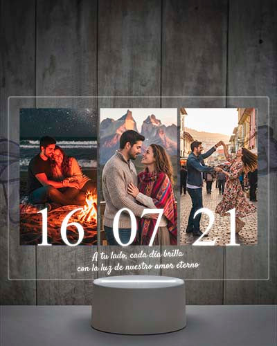 Lampara Led 3D Aniversario 3 fotos