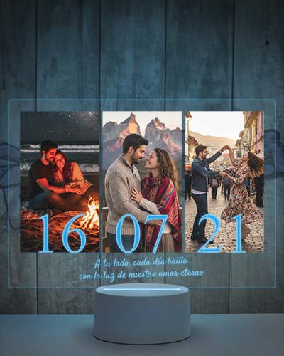 Lampara Led 3D Aniversario 3 fotos