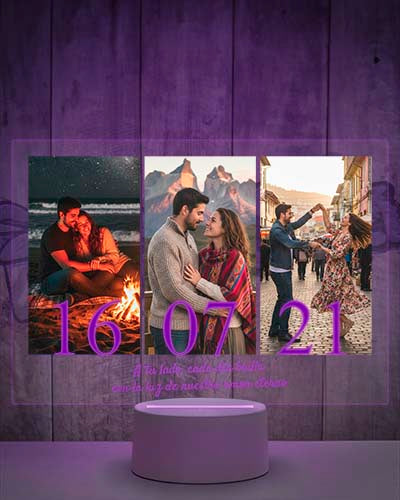 Lampara Led 3D Aniversario 3 fotos