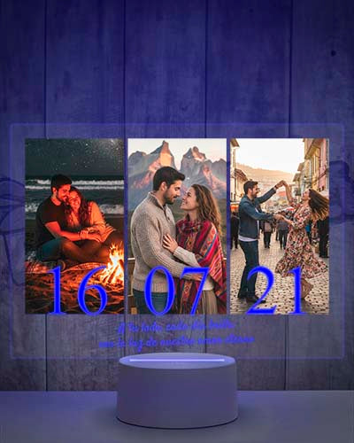 Lampara Led 3D Aniversario 3 fotos