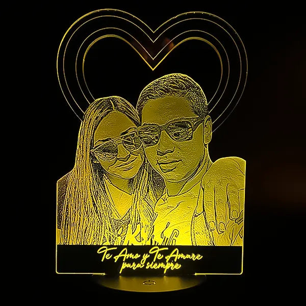 Lampara Led 3D Fotográfica Corazon