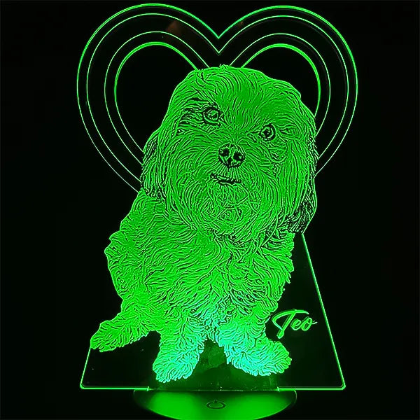 Lampara Led 3D Fotográfica Corazon