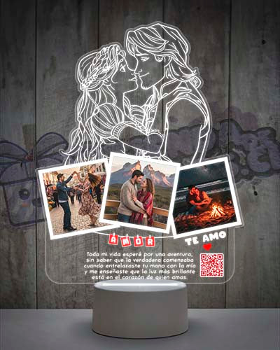 Lampara Led 3D Rapunzel Enredados