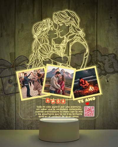 Lampara Led 3D Rapunzel Enredados