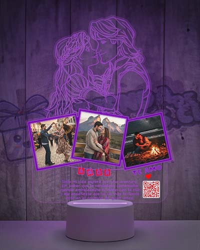 Lampara Led 3D Rapunzel Enredados