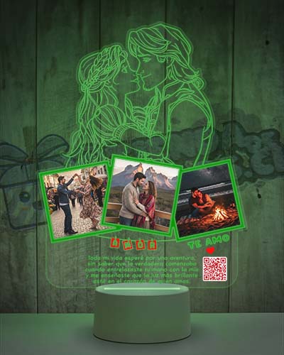 Lampara Led 3D Rapunzel Enredados