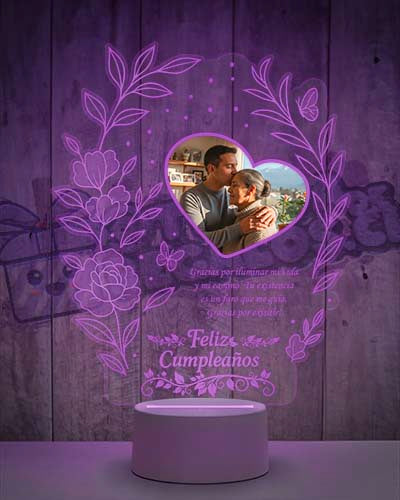 Lampara Led 3D Feliz Día Cumpleaños