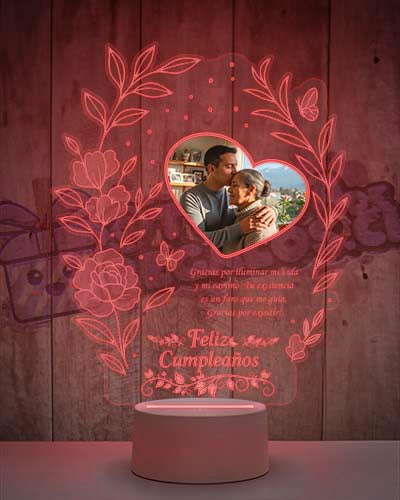 Lampara Led 3D Feliz Día Cumpleaños