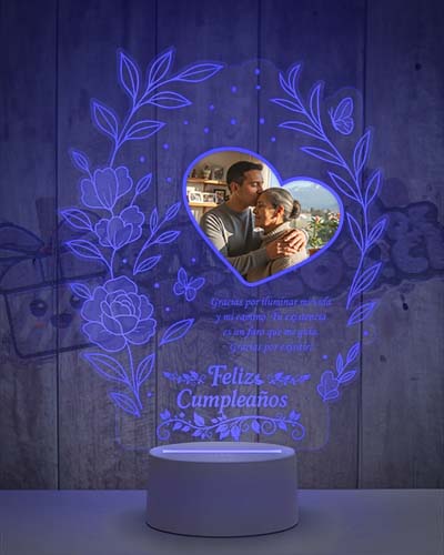 Lampara Led 3D Feliz Día Cumpleaños