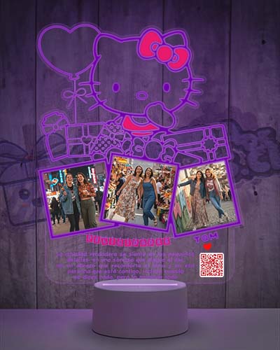 Lampara Led 3D Hello Kitty