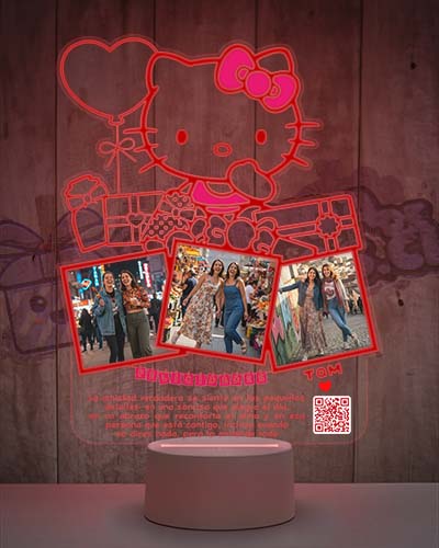 Lampara Led 3D Hello Kitty