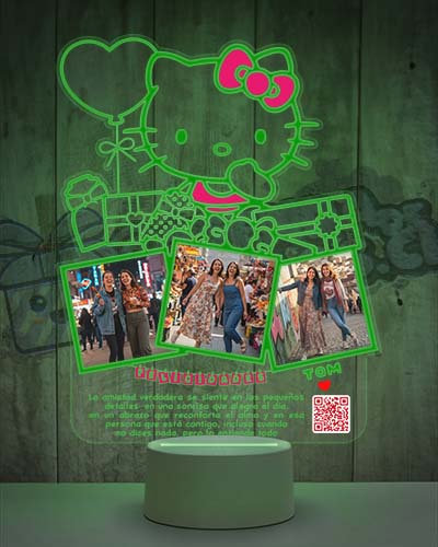 Lampara Led 3D Hello Kitty