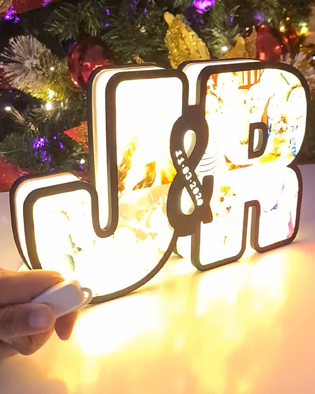 Lampara de Letras Led Iniciales Pareja