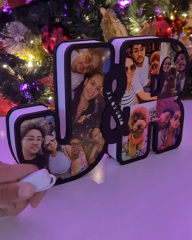 Lampara de Letras Led Iniciales Pareja