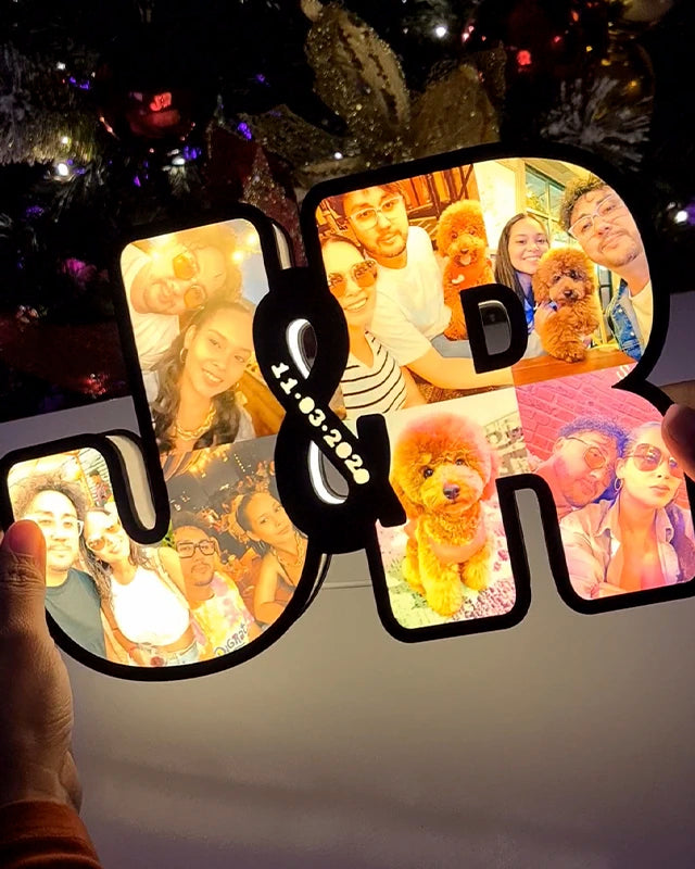 Lampara de Letras Led Iniciales Pareja