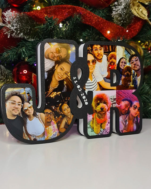 Lampara de Letras Led Iniciales Pareja