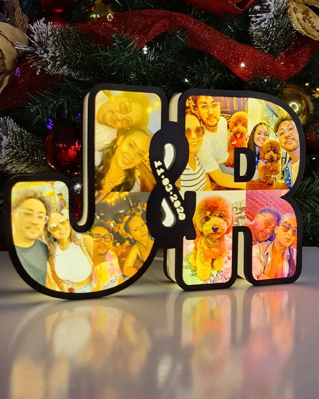 Lampara de Letras Led Iniciales Pareja