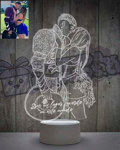 Lampara Led 3D Line Art