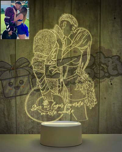 Lampara Led 3D Line Art