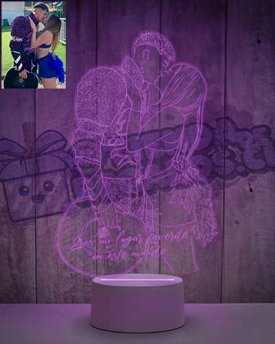 Lampara Led 3D Line Art