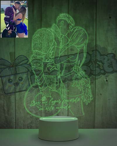 Lampara Led 3D Line Art