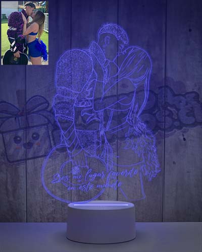 Lampara Led 3D Line Art