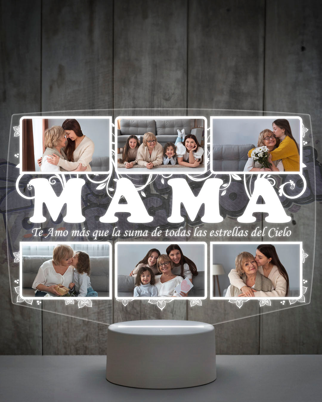 Lampara Led 3D Mamá 6