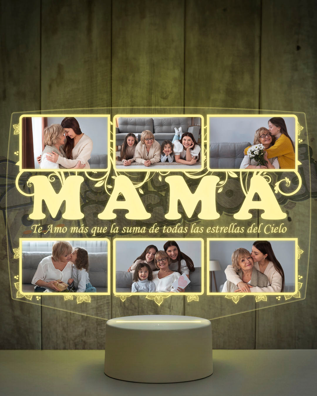 Lampara Led 3D Mamá 6