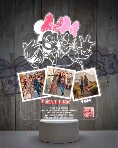 Lampara Led 3D Minnie & Daisy Duck