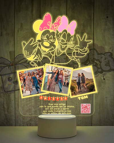Lampara Led 3D Minnie & Daisy Duck