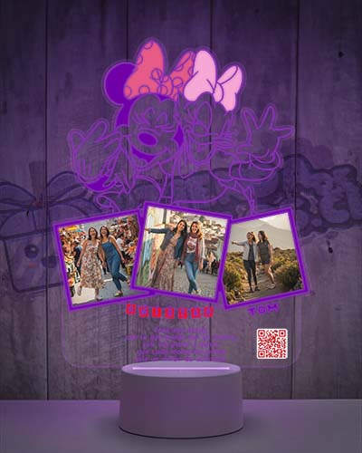 Lampara Led 3D Minnie & Daisy Duck