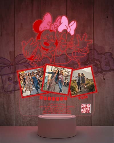 Lampara Led 3D Minnie & Daisy Duck