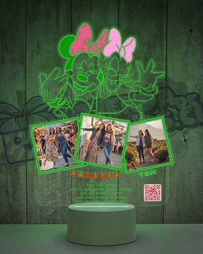 Lampara Led 3D Minnie & Daisy Duck