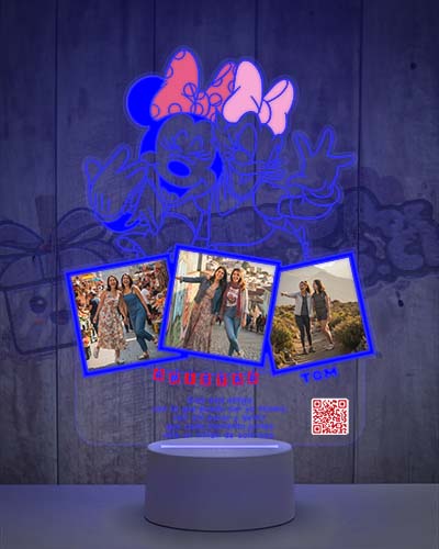 Lampara Led 3D Minnie & Daisy Duck