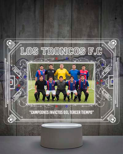 Lampara Led 3D Pizarra de Futbol