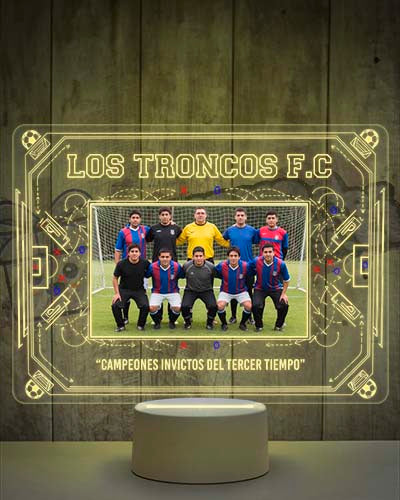 Lampara Led 3D Pizarra de Futbol
