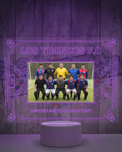 Lampara Led 3D Pizarra de Futbol