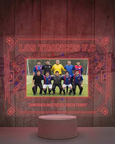 Lampara Led 3D Pizarra de Futbol