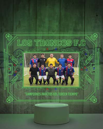 Lampara Led 3D Pizarra de Futbol